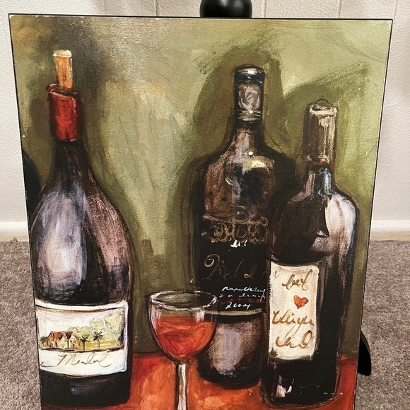 Picture/ art work wall hanging wine bottles - Picture 2 of 5